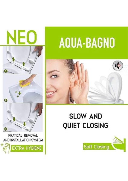 , Neo Klozet Kapağı, Beyaz, Yavaş Kapanan, Pp fiyatları