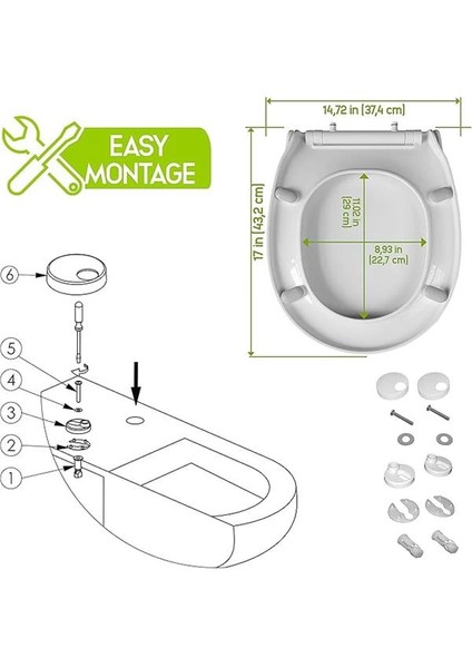 , Neo Klozet Kapağı, Beyaz, Yavaş Kapanan, Pp indirimleri