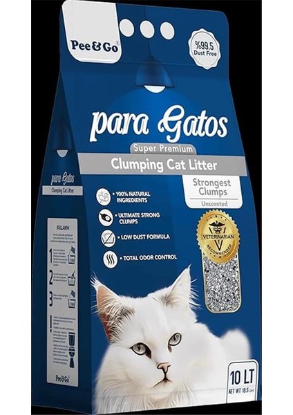 Paragatos Süper Premium Natural Ince Taneli Kedi Kumu 10 Lt