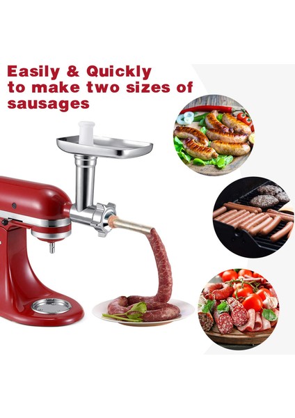Kitchenaid Stand Mikser Aksesuarları Için Gıda Öğütücü Ek Dilimleyici ve Parçalı Et Doldurma (Yurt Dışından) fiyatları