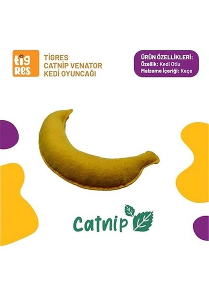 Venator Catnipli Muz Şeklinde Kedi Oyuncağı