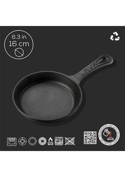 Döküm Mini Yuvarlak Saplı Çap 16 Tava fırsatları