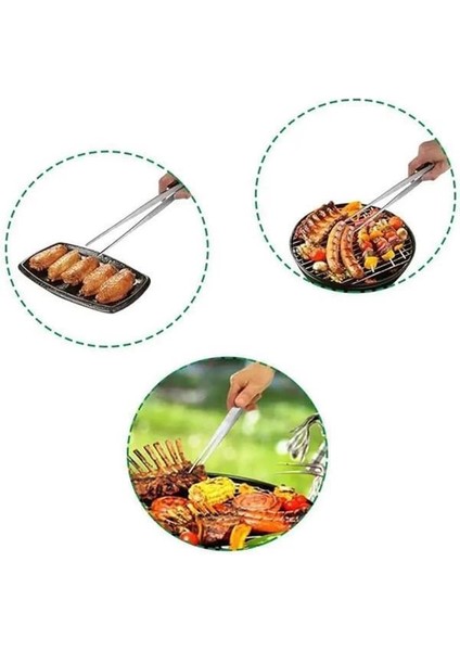 Mangal Maşa Cımbızı Paslanmaz Çelik Mangal Chef Maşası, Profesyonel Mutfak Cımbızı, Uzun Saplı Gıda fırsatları