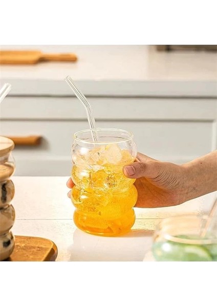 2 Adet Şeffaf Cam Pipetli Ahşap Kapaklı Isıya Dayanıklı Şeritli Boğumlu Bardak – Kahve ve Meyve Suyu indirimleri