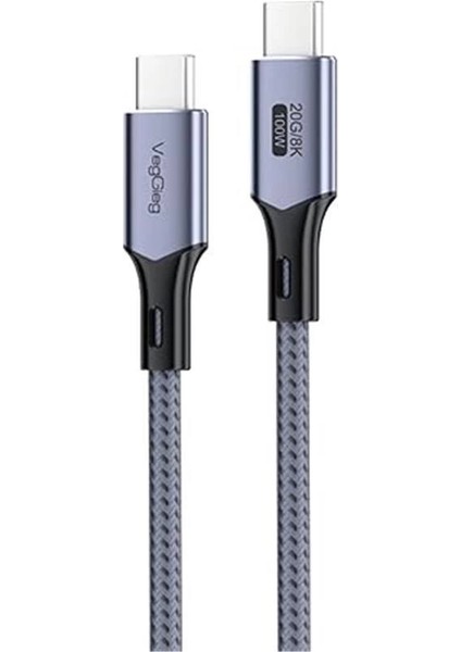 100W 5A Usb3.2 Gen 2 20 Gbps 8k 60Hz Type-C Görüntü Şarj ve Data Kablosu 3 Metre fiyatları