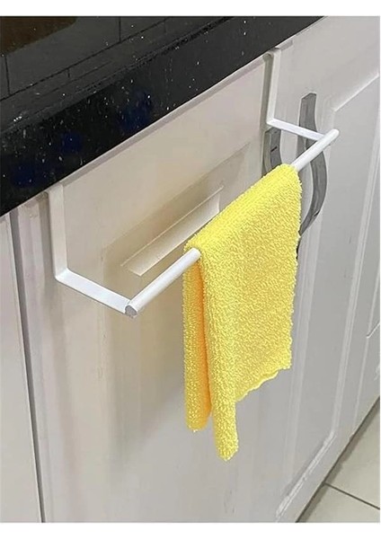 Krom Kaplama Çelik Dolap Kapağı Havlu Askılığı 30CM Dolap Kapağı Mutfak Bezi Askılı (Beyaz) modelleri