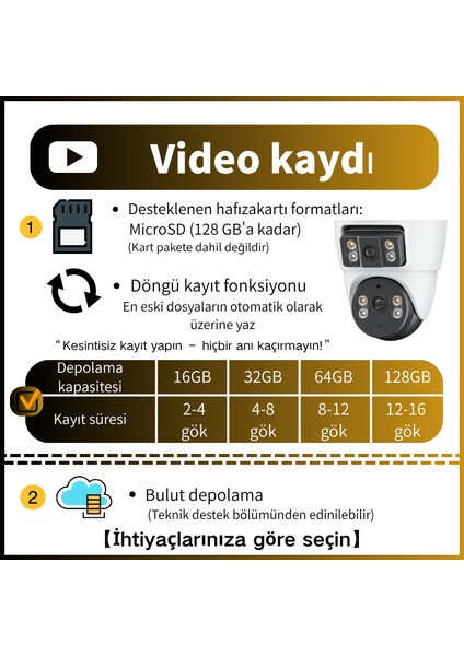 4mp Full Hd Akıllı Wi-Fi Iç Kamera + Renkli Gece Görüşü + Çift Yönlü Ses + 2'li Kamera Seti modelleri