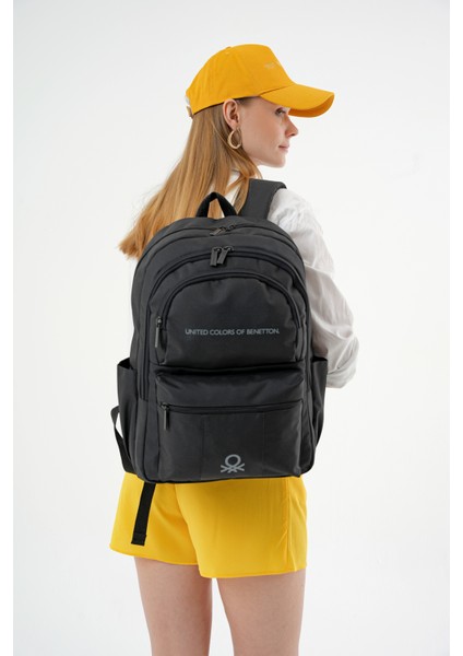 Sırt Çantası Suya Dayanıklı Siyah Çok Gözlü Tasarım 44x30x14 cm indirimleri