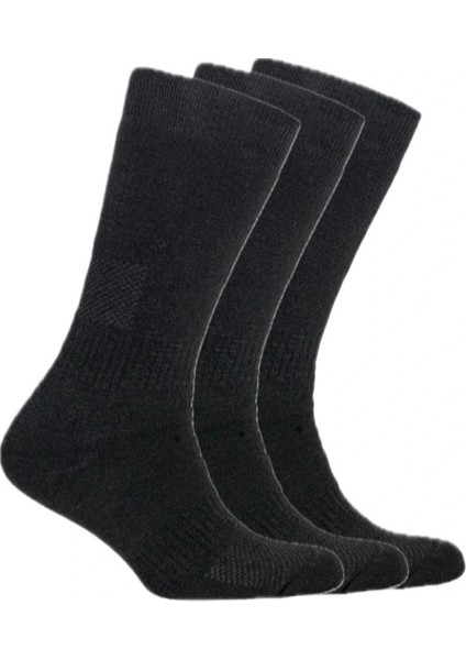 Oıl Company Buğz Nefes Alabilir Kumaş Unisex Siyah Termal Çorap 3lü (3çift)