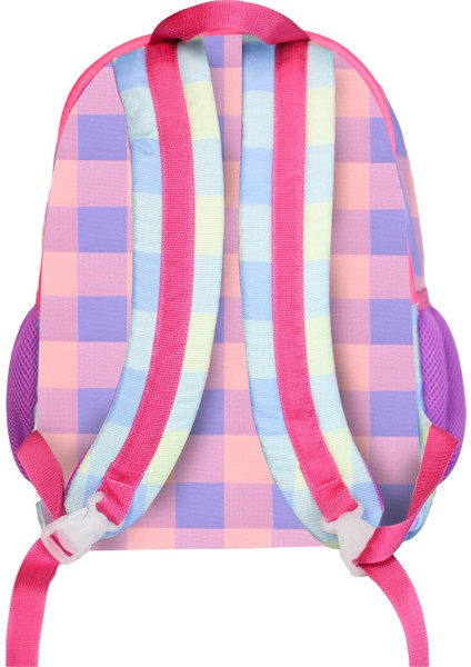 Ekose Desen Kız Çocuk Ilkokul Çantası