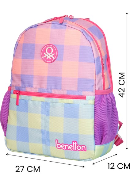 Ekose Desen Kız Çocuk Ilkokul Çantası