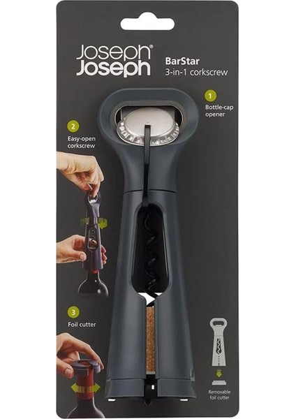 Barstar 3ü 1 Arada Tirbüşon - Gri indirimleri