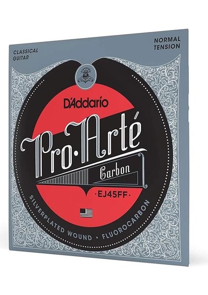 D'addario EJ45FF Klasik Gitar Tel Seti, Pro-Arte, Carbon Trebles-Dy
