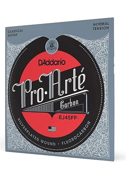 D'addario EJ45FF Klasik Gitar Tel Seti, Pro-Arte, Carbon Trebles-Dy