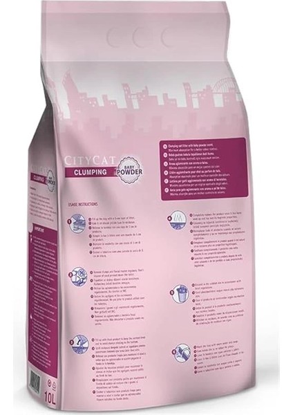 City Cat Bebek Pudrası Kokulu Topaklanan Kedi Kumu 10L fiyatları