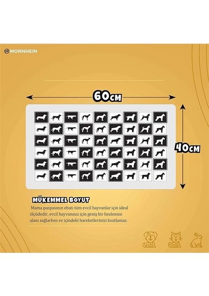 Mama ve Su Evcil Hayvan Beslenme Matı, Kolay Temizlenen Emici Su Geçirmez Kumaş, Küçük Orta fiyatları