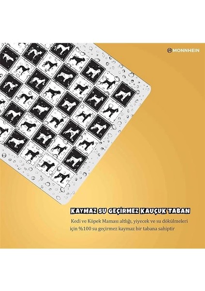 Mama ve Su Evcil Hayvan Beslenme Matı, Kolay Temizlenen Emici Su Geçirmez Kumaş, Küçük Orta modelleri