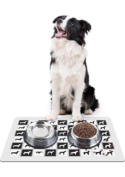 Mama ve Su Evcil Hayvan Beslenme Matı, Kolay Temizlenen Emici Su Geçirmez Kumaş, Küçük Orta indirimleri