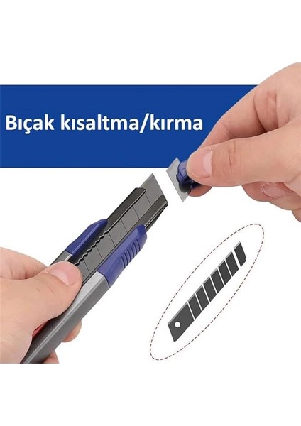 WP212022 18 mm Ağır Hizmet Alüminyum Kasa Maket Bıçağı + 10 Adet Yedek Bıçak indirimleri