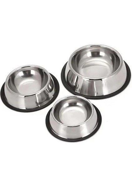 Paslanmaz Çelik Kedi ve Köpek Mama Kabı - Kaymaz Tabanlı, Dayanıklı Besleme Tası (22 Cm) modelleri