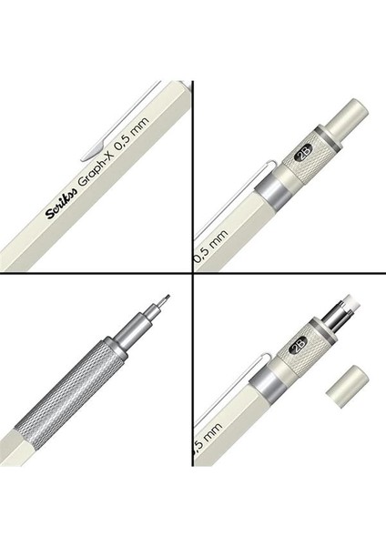 Office Graphx Mekanik Kurşun Kalem Beyaz 0.5 mm fırsatları