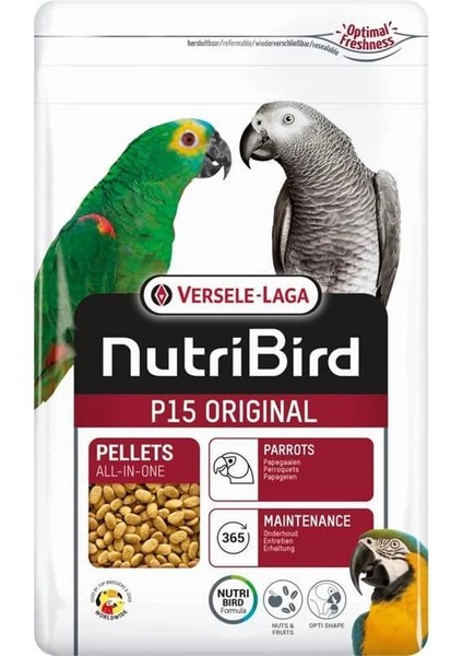 Versele Laga Nutrıbırd P15 Orıgınal Papağan Pelet Yem 1 kg Güncel Skt Yeni Üretim modelleri