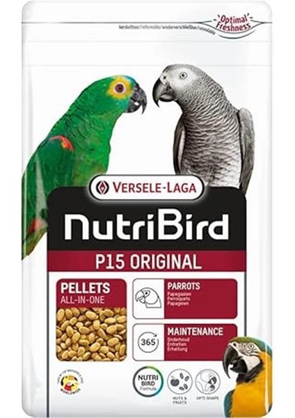 Versele Laga Nutrıbırd P15 Orıgınal Papağan Pelet Yem 1 kg Güncel Skt Yeni Üretim