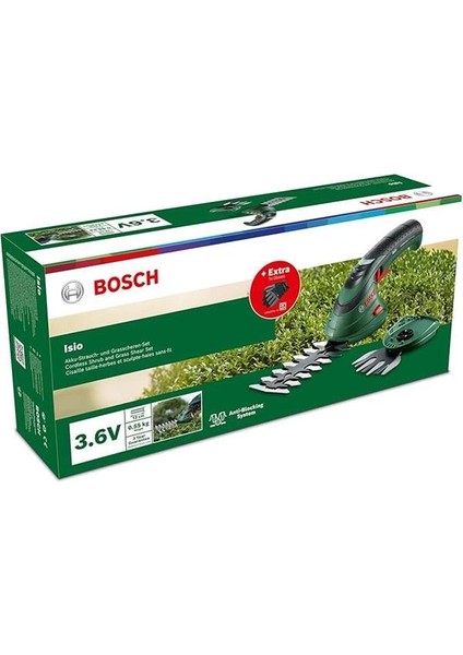 Home And Garden 060083310C Isio Batarya Çim Düzeltici Seti (3,6 Volt, Bıçak Uzunluğu 12