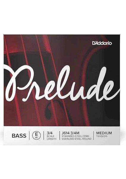 D'addario J614 3/4m Prelude E Kontrabas Teli (Mi)