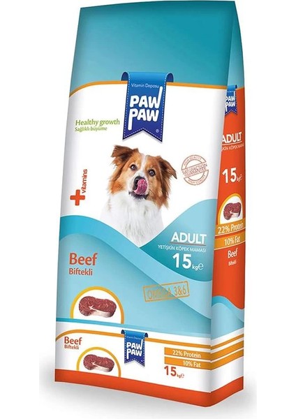 Yetişkin Köpek - Dana Etli (Biftekli) Kuru Mama 15 kg