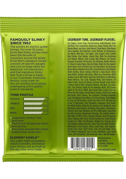 Normal Slinky Nickel Wound Elektro Gitar Telleri 3'lü Paket - Ölçü 10-46 fiyatları