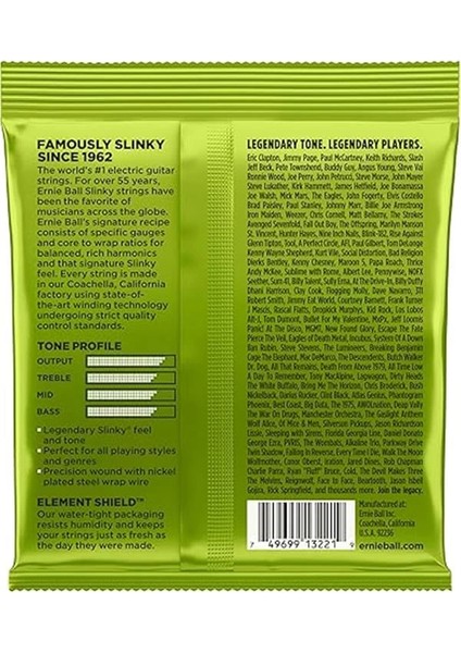 Normal Slinky Nickel Wound Elektro Gitar Telleri 3'lü Paket - Ölçü 10-46 fırsatları