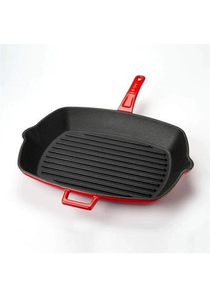 Metal Döküm Izgara Tava, Metal Saplı, 26X32 Cm, Siyah fiyatları