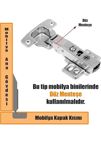 1 Çift Master Frenli Dolap Kapak Menteşesi Pistonlu Düz Tas Menteşe fiyatları