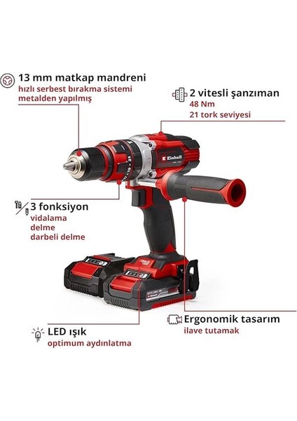 Akülü Darbeli Vidalama Te-Cd 18/48 Li-I Kit Power X-Change (18 V, 48 Nm, Darbeli Delme fırsatları