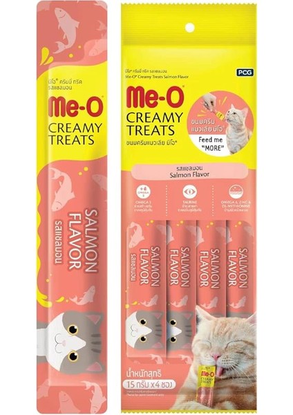 Me-O Creamy Yengeç&ton Balıklı Kedi Ödülü, 15 gr x 4