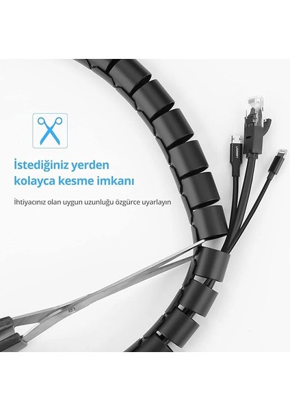 Kablo Koruyucu ve Düzenleyici Spiral, 1.5 Metre