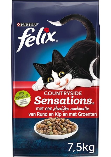 Countryside Sığır Etli & Tavuklu Sebzeli Kuru Kedi Maması 7,5 Kilogram