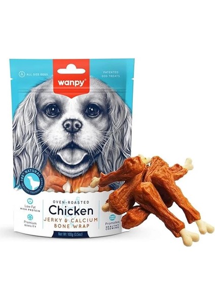 Oven Roasted Tavuk Sargılı Kalsiyum Takviyeli Köpek Ödülü (1 x 100 Gr)