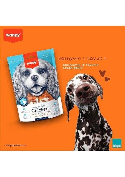 Oven Roasted Tavuk Sargılı Kalsiyum Takviyeli Köpek Ödülü (1 x 100 Gr) fırsatları