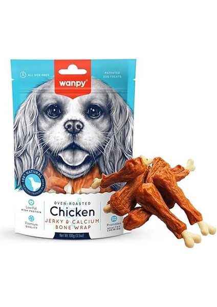 Oven Roasted Tavuk Sargılı Kalsiyum Takviyeli Köpek Ödülü (1 x 100 Gr)