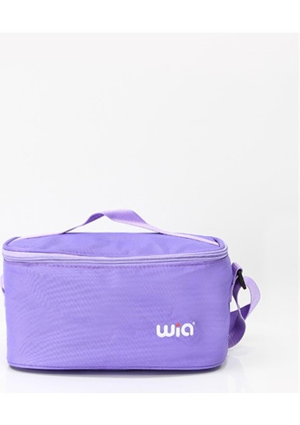 Termoslu Beslenme Çantası Mor 13x24x14 cm Ayarlanabilir Omuz Askısı ile Pratik Kullanım