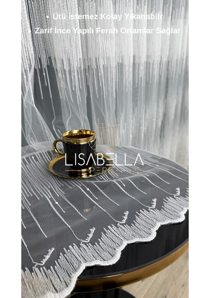 Linea Broderia Tül (1x2 Pile Dikişli) Ütü Istemez