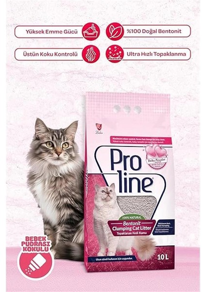 Bebek Pudra Kokulu Bentonit Kedi Kumu 10 L fiyatları