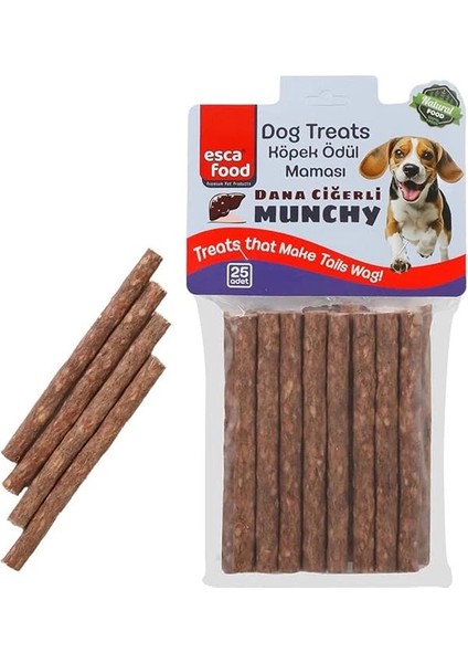Munchy Çubuk Dana Ciğerli 12 Santimetre 25'li Köpek Ödül Maması