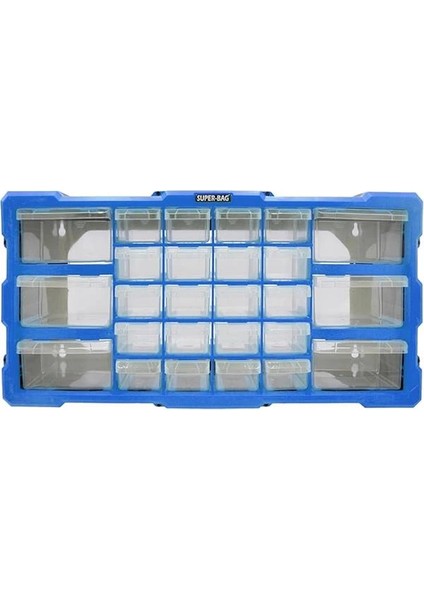 Süper Bag Mono Blok Çekmece Seti 26'li Hobby Organizer Seti Monoblok Çekmece Vida Dübel Kutusu Takı