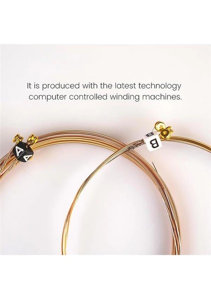 Strings Gold Series Gag L Pb Light Takım Tel - Yeni Seri Akustik Gitar Teli 012-053 indirimleri