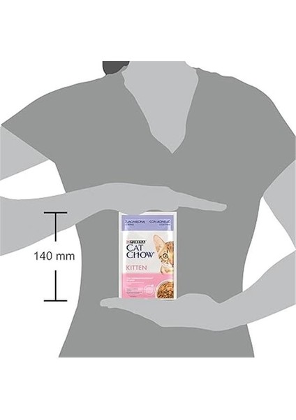 Purına Cat Chow Kitten Kuzu Etli Yavru Kediler Için Yaş Kedi Maması 85 Gram, 26 Adet fırsatları