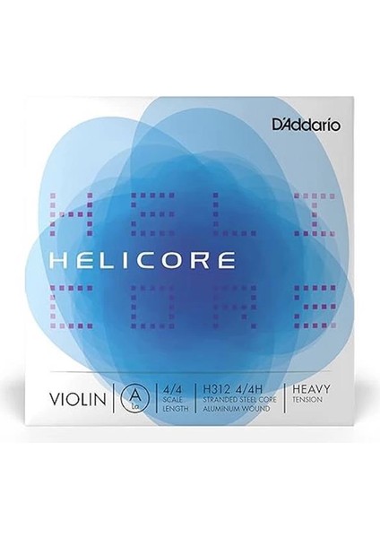 D'addario Helicore 4/4 Boy Keman Ipi - Alüminyum Yara Bir Ip - H312 4/4h - Sadece Bir Ip - Ağır