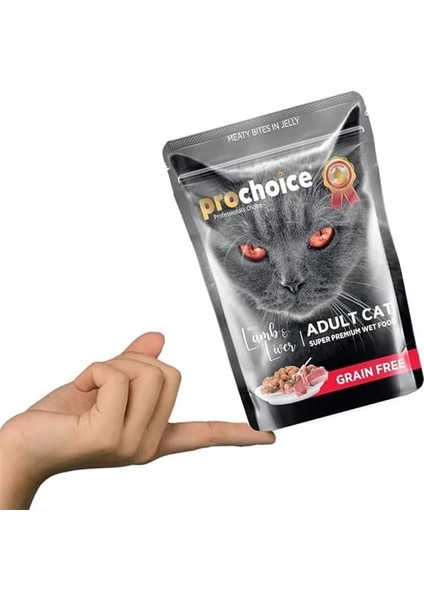 Yetişkin Kediler Için, Tahılsız, Jöle Içinde Kuzu ve Ciğer Parça Etli Yaş Mama, 85 G x 24 fırsatları